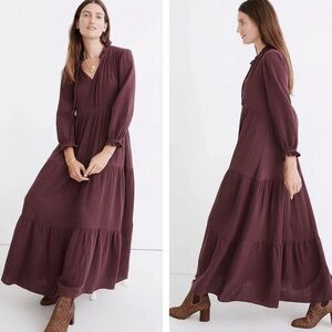 Madewell Plum Midi Dress